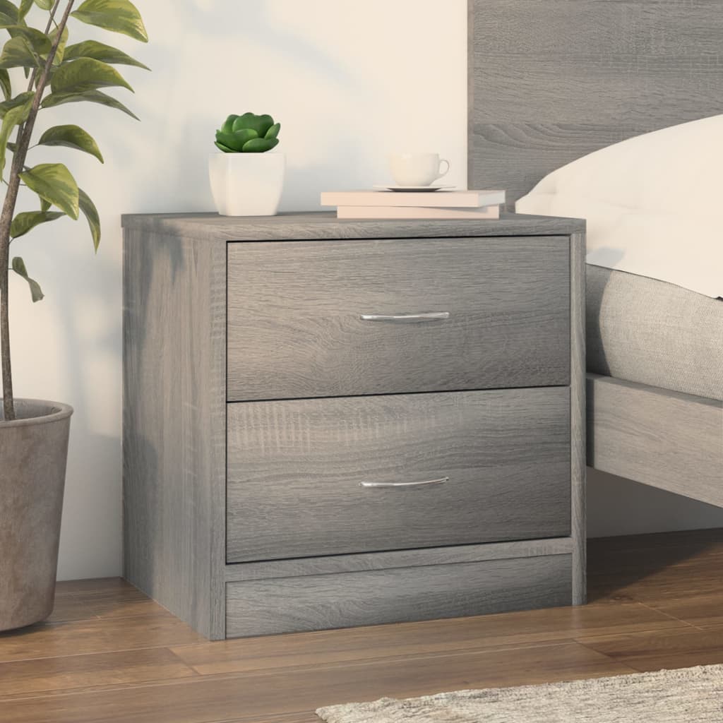 vidaXL Nachtkastje 40x30x40 cm bewerkt hout wit