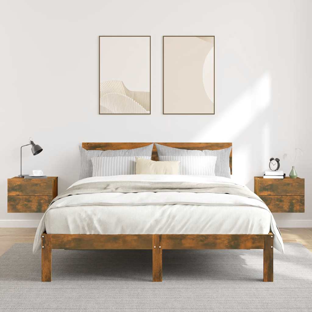 vidaXL Nachtkastje 40x30x30 cm bewerkt hout wit