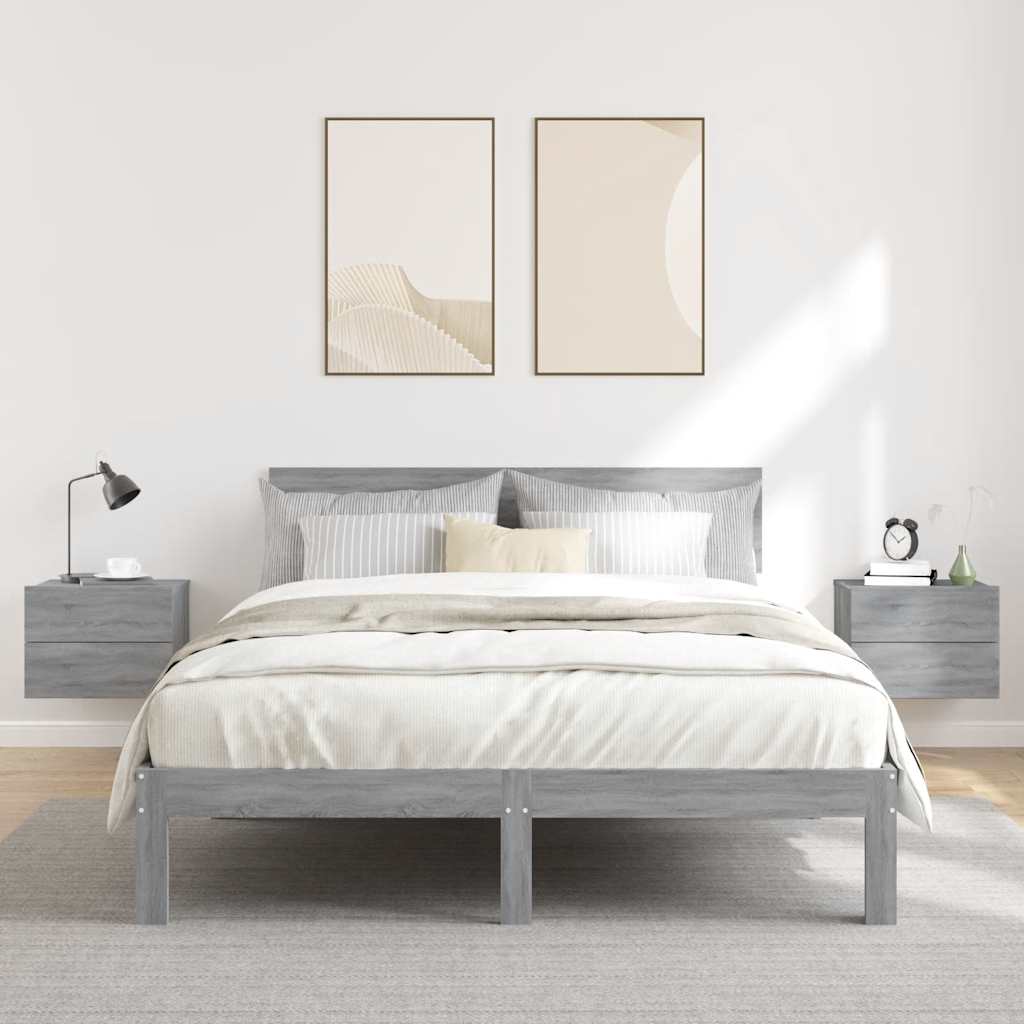 vidaXL Nachtkastje 40x30x30 cm bewerkt hout wit