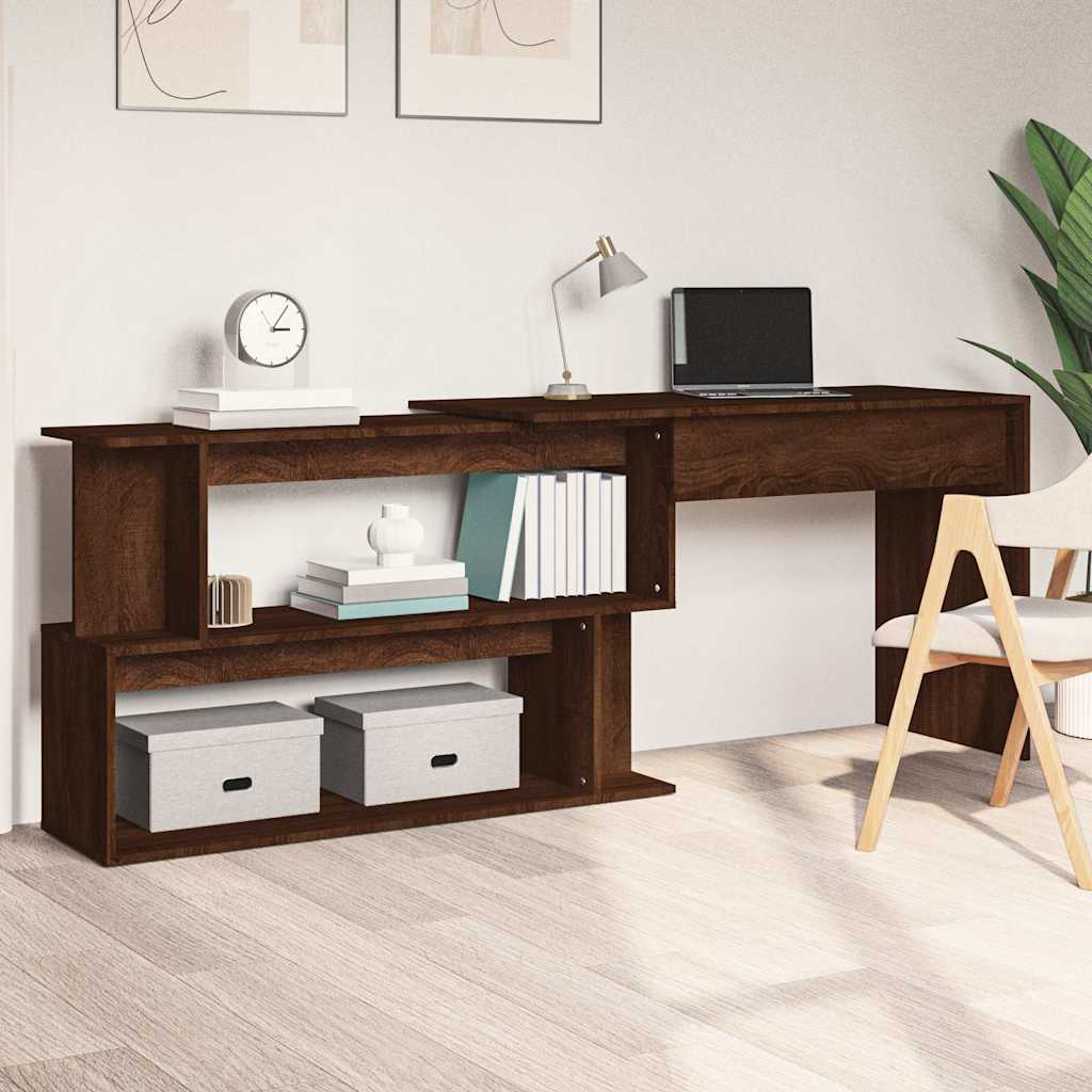 vidaXL Hoekbureau 200x50x76 cm bewerkt hout wit