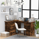 vidaXL Corner Desk 145x100x76 cm Engineered Wood White