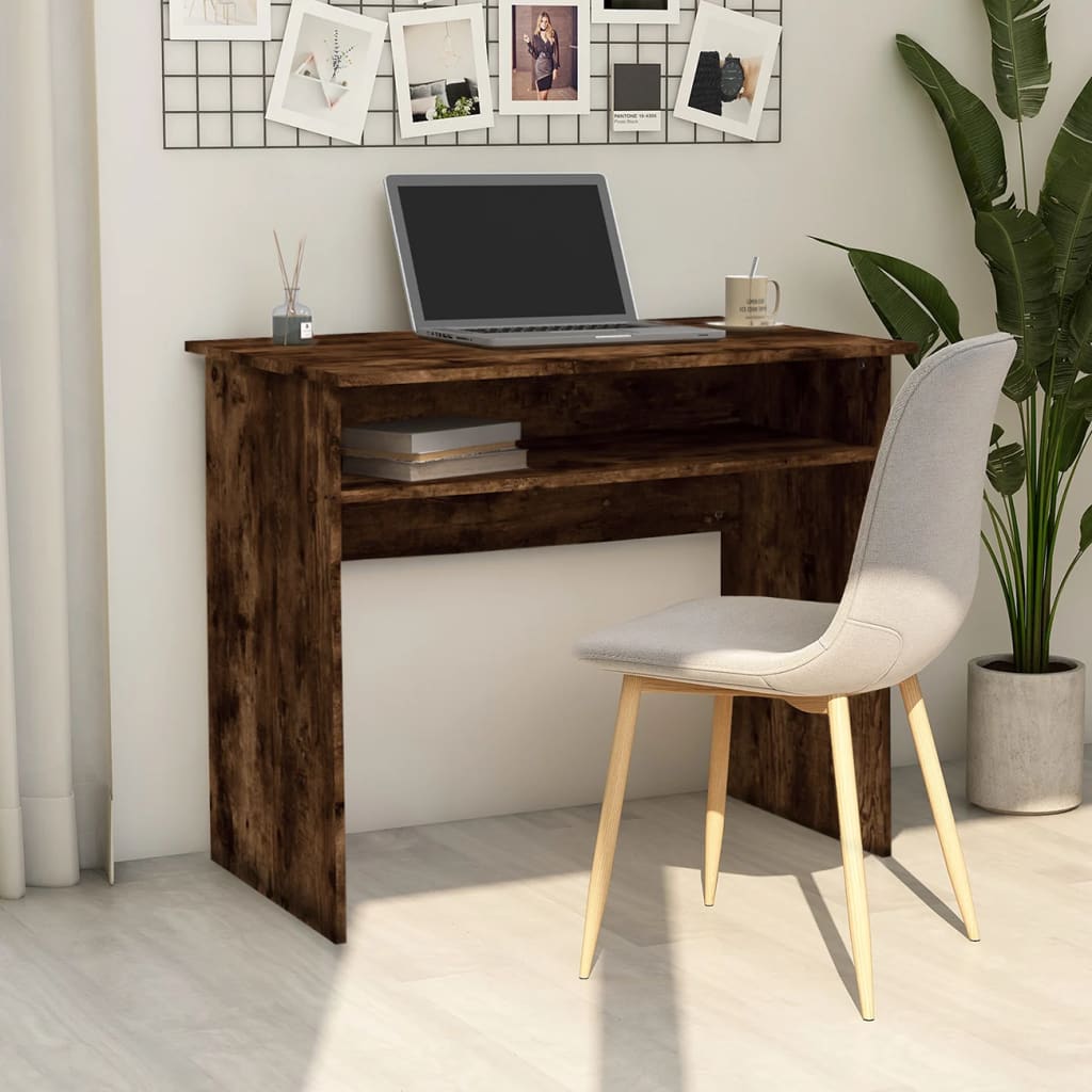 vidaXL Bureau 90x50x74 cm bewerkt hout wit