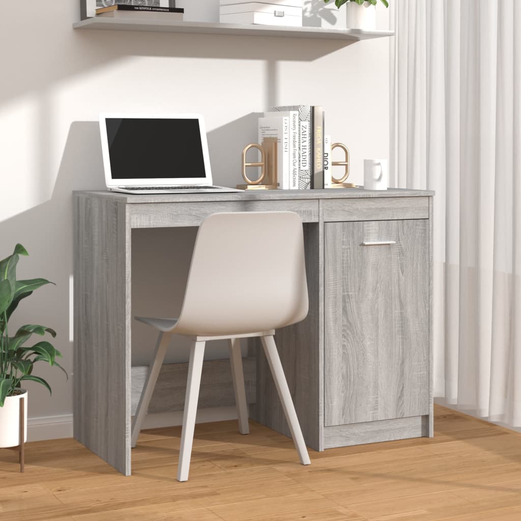 vidaXL Desk 100x50x76 cm engineered wood white