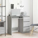 vidaXL Bureau 90x45x76 cm bewerkt hout wit