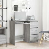 vidaXL Bureau 90x45x76 cm bewerkt hout wit