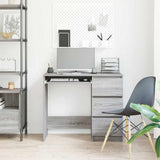 vidaXL Bureau 90x45x76 cm bewerkt hout wit
