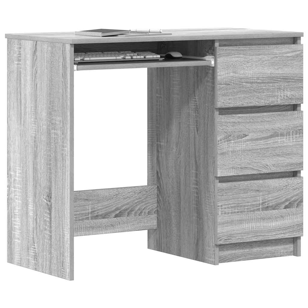vidaXL Bureau 90x45x76 cm bewerkt hout wit