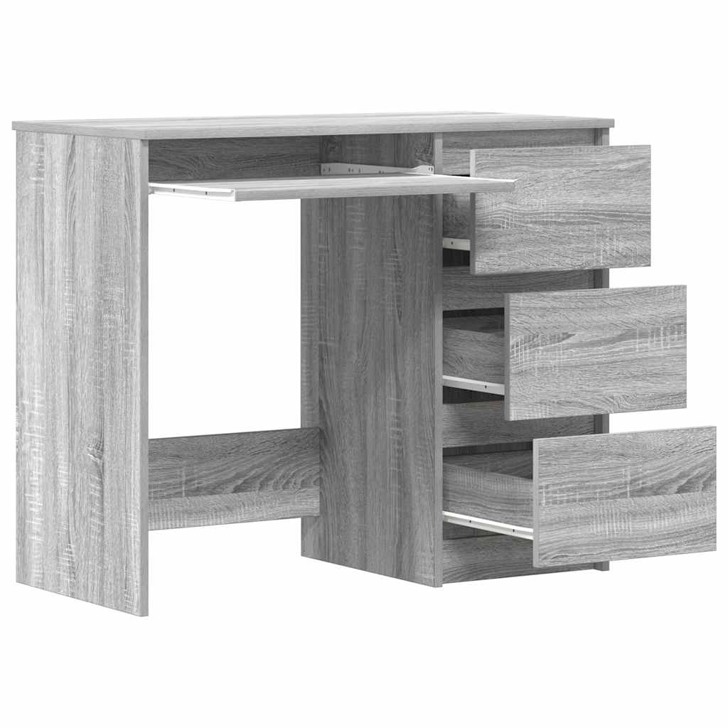 vidaXL Bureau 90x45x76 cm bewerkt hout wit