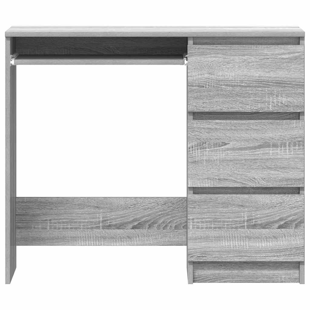 vidaXL Bureau 90x45x76 cm bewerkt hout wit