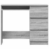 vidaXL Bureau 90x45x76 cm bewerkt hout wit