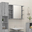 vidaXL Badkamerspiegelkast 80x20,5x64 cm bewerkt hout wit