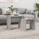 vidaXL Salontafelset 48x30x45 cm bewerkt hout wit