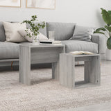 vidaXL Salontafelset 48x30x45 cm bewerkt hout wit