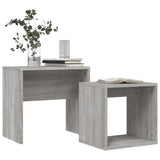 vidaXL Salontafelset 48x30x45 cm bewerkt hout wit