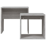 vidaXL Salontafelset 48x30x45 cm bewerkt hout wit