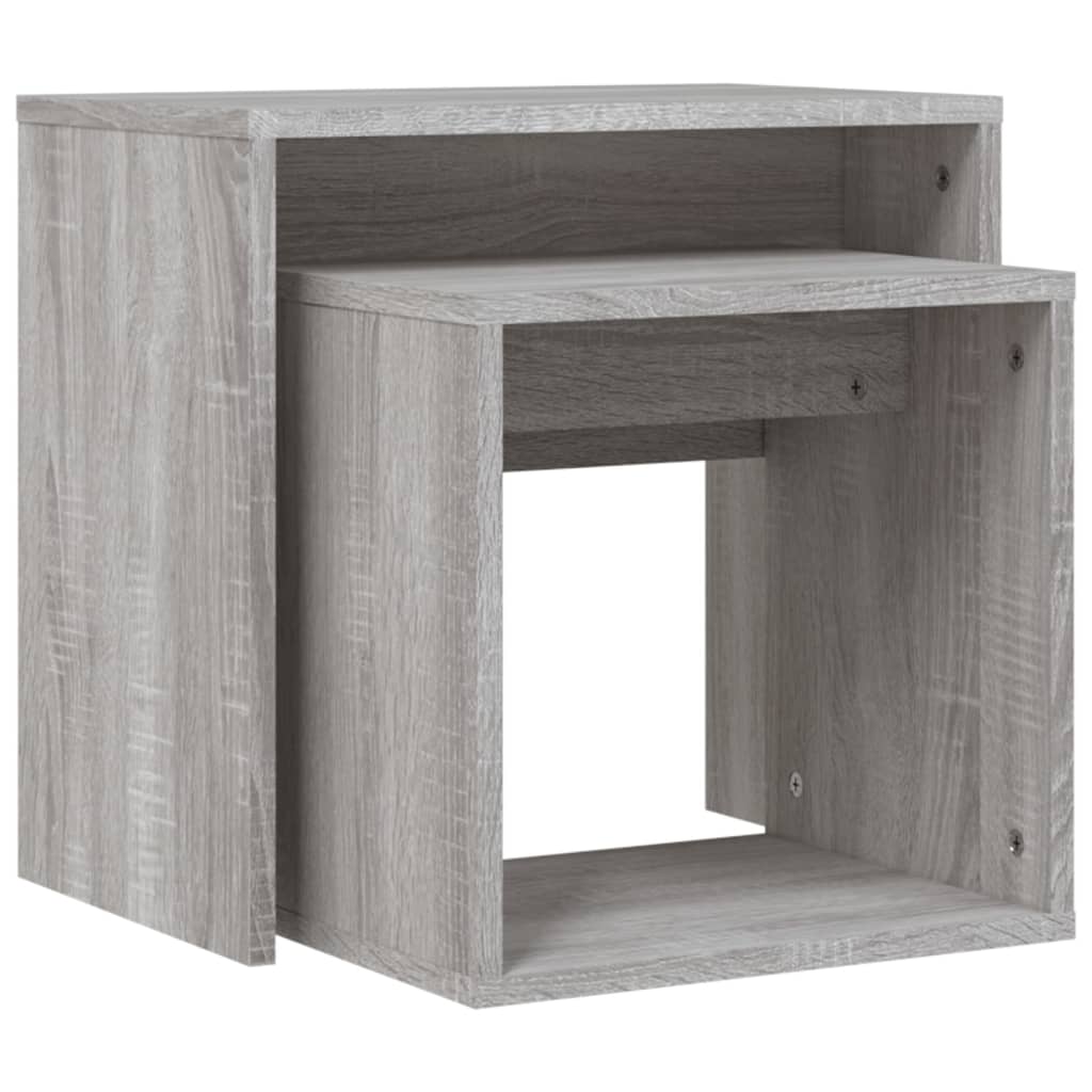 vidaXL Salontafelset 48x30x45 cm bewerkt hout wit