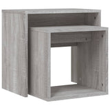 vidaXL Salontafelset 48x30x45 cm bewerkt hout wit