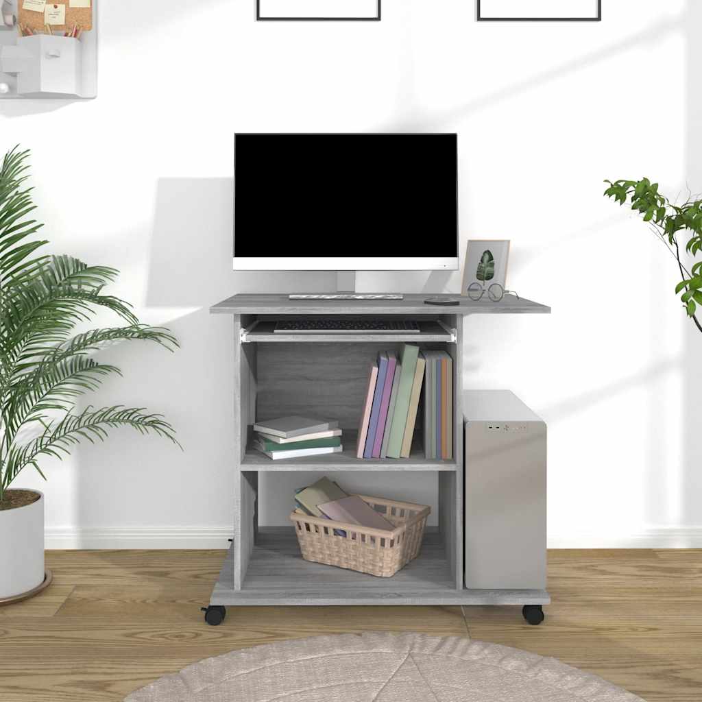 vidaXL Computer Desk 80x50x75 cm Engineered Wood White