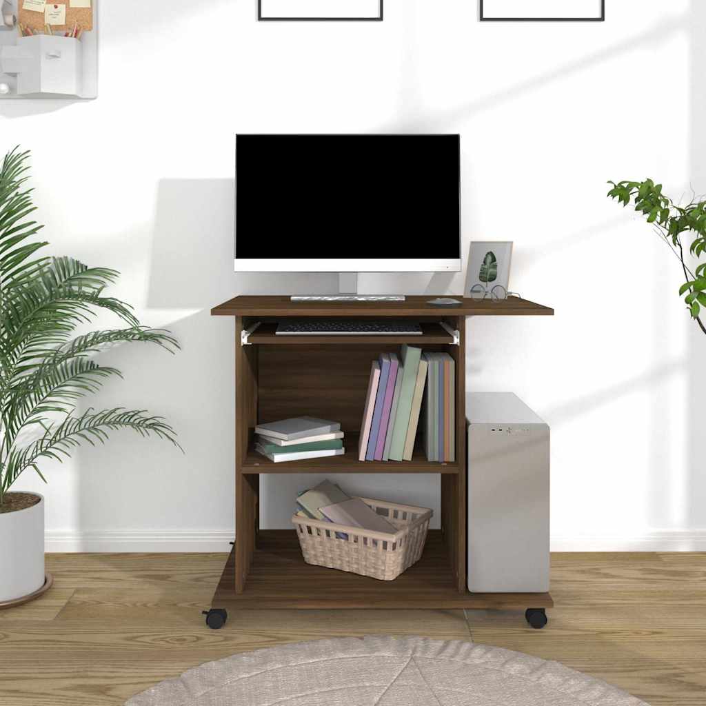 vidaXL Computer Desk 80x50x75 cm Engineered Wood White