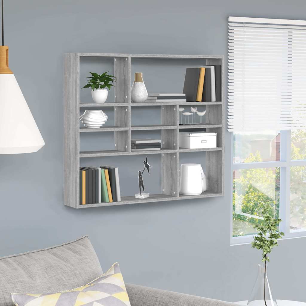 vidaXL Wandschap 90x16x78 cm bewerkt hout wit