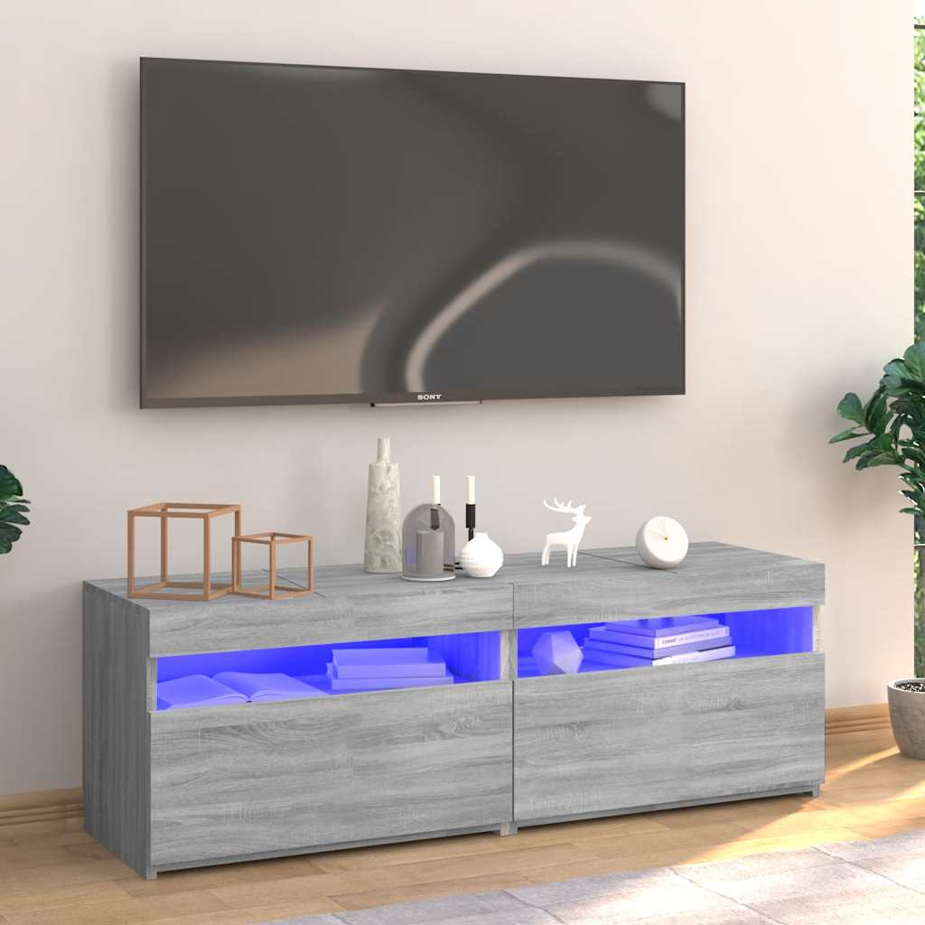 vidaXL Tv-meubel met LED-verlichting 120x35x40 cm wit