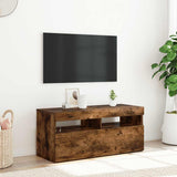 vidaXL Tv-meubel met LED-verlichting 120x35x40 cm wit
