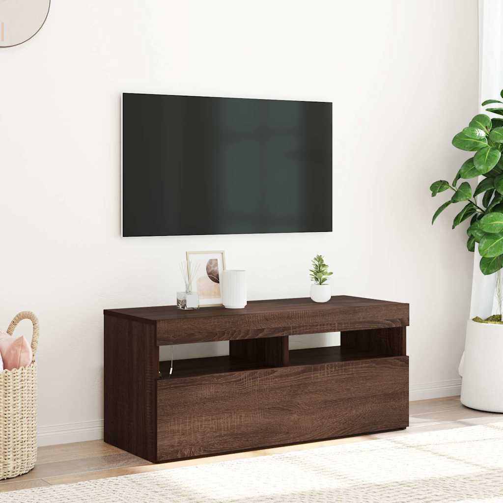 vidaXL Tv-meubel met LED-verlichting 120x35x40 cm wit
