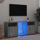 vidaXL TV Cabinet with LED Lights 120x30x50 cm White