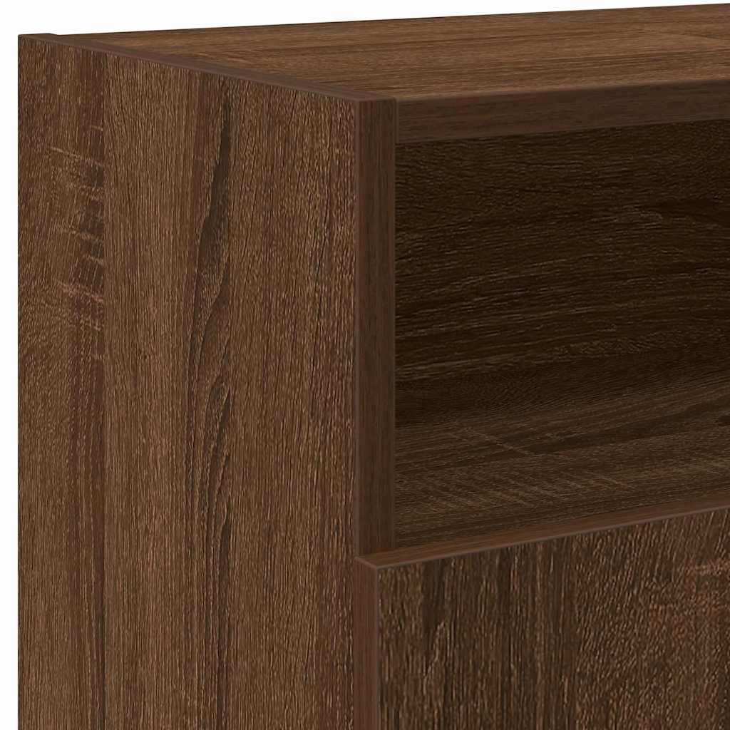 vidaXL TV Cabinet with LED Lights 120x30x50 cm White
