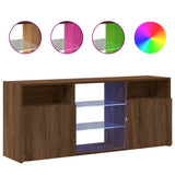 vidaXL TV Cabinet with LED Lights 120x30x50 cm White