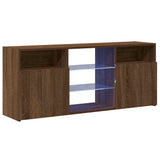 vidaXL TV Cabinet with LED Lights 120x30x50 cm White