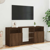 vidaXL TV Cabinet with LED Lights 120x30x50 cm White