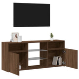 vidaXL TV Cabinet with LED Lights 120x30x50 cm White