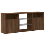 vidaXL TV Cabinet with LED Lights 120x30x50 cm White