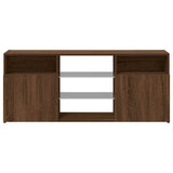 vidaXL TV Cabinet with LED Lights 120x30x50 cm White