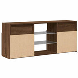 vidaXL TV Cabinet with LED Lights 120x30x50 cm White