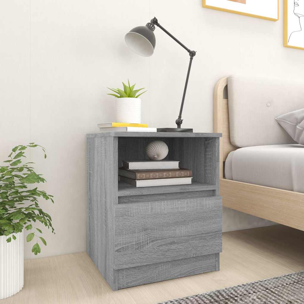 vidaXL Nightstand 40x40x50 cm engineered wood white