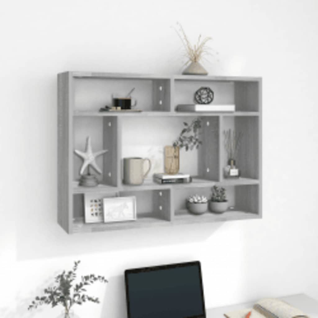 vidaXL Wandschap 75x16x55 cm bewerkt hout wit