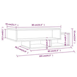 vidaXL Salontafel 105x55x32 cm bewerkt hout wit