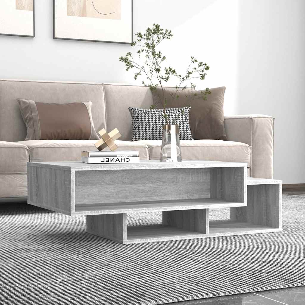vidaXL Salontafel 105x55x32 cm bewerkt hout wit