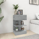 vidaXL Nachtkastje 40x35x65 cm bewerkt hout wit