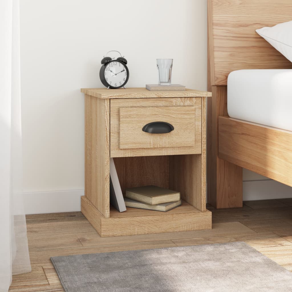 vidaXL Nachtkastje 39x39x47,5 cm bewerkt hout wit