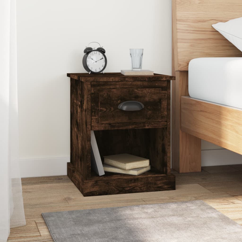 vidaXL Nachtkastje 39x39x47,5 cm bewerkt hout wit