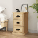 vidaXL Nightstand 39x39x67 cm engineered wood white
