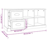 vidaXL TV cabinet 73x35.5x47.5 cm engineered wood white