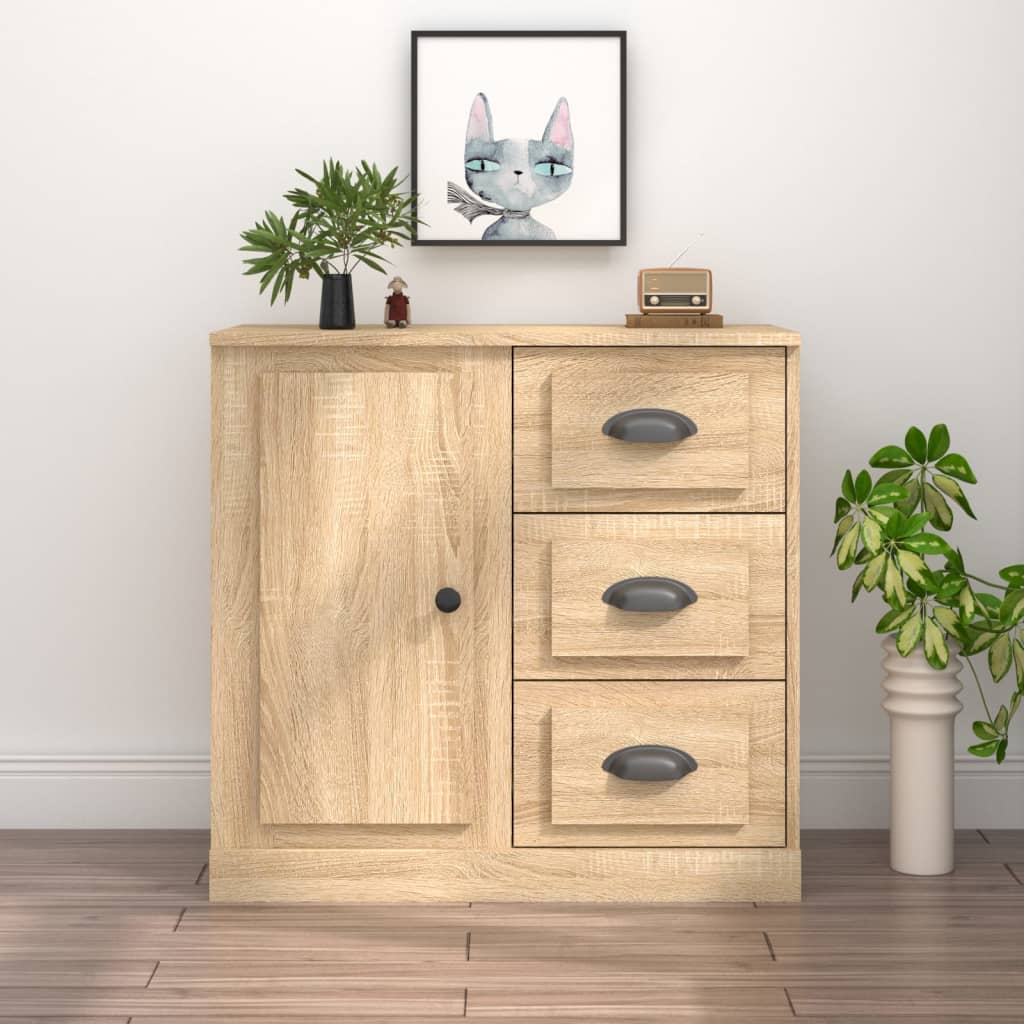 vidaXL Dressoir 70x35,5x67,5 cm bewerkt hout wit