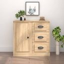 vidaXL Dressoir 70x35,5x67,5 cm bewerkt hout wit
