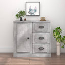 vidaXL Dressoir 70x35,5x67,5 cm bewerkt hout wit