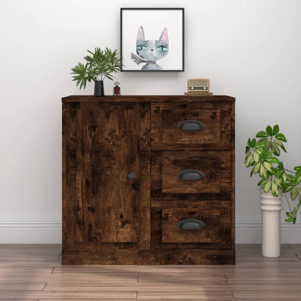 vidaXL Dressoir 70x35,5x67,5 cm bewerkt hout wit