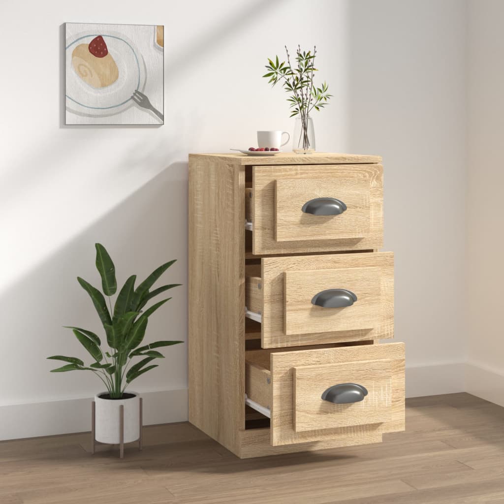 vidaXL Dressoir 36x35,5x67,5 cm bewerkt hout wit
